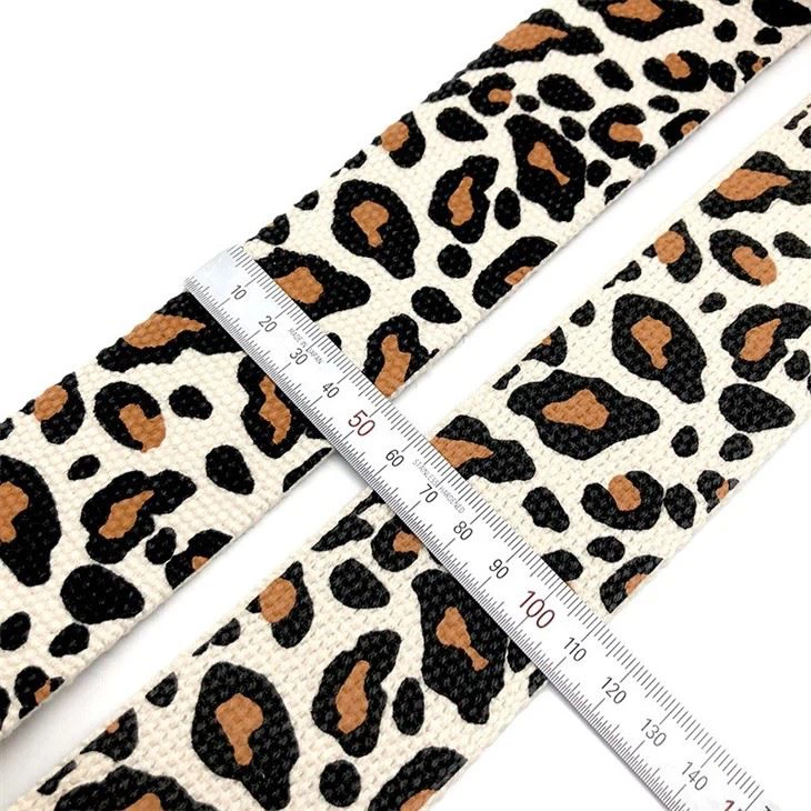 Leopard Print Flat Cotton Webbing